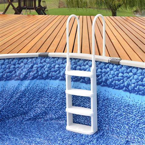 Shop SnapLock Deck Ladder for AboveGround Swimming Pools in White