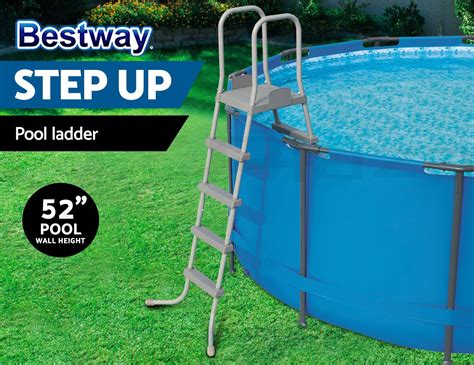 Bestway Ladder Above Ground Swimming Pool 132cm 52 inch Deep Removable
