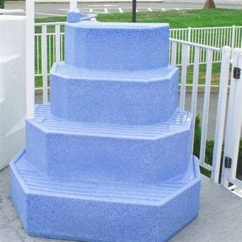 The King Aqua Staircase (Blue Granite Wedding Cake Pool Steps)