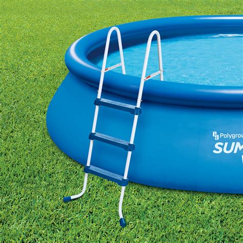 Summer Waves 36" SureStep 3 Step Outdoor Above Ground Pool Ladder (For