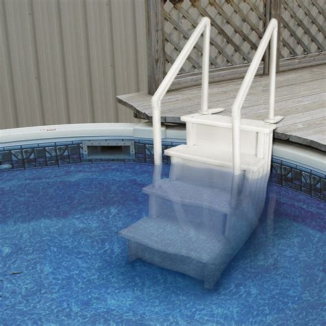XtremepowerUS 32 in. Plastic Pool Safety Ladder 4Step Deck Stairs for