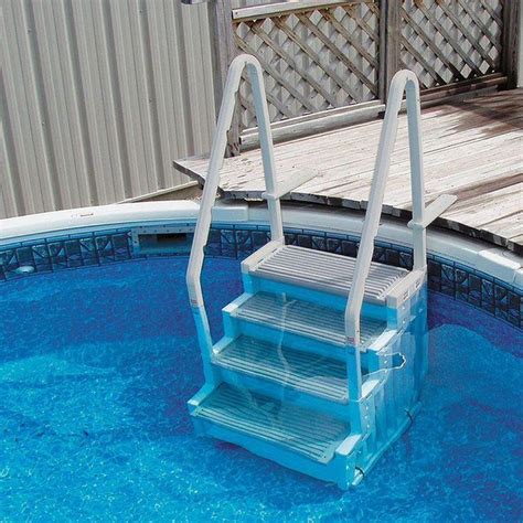 Gymax 3 Step Stainless Steel Swimming Pool Ladder for In Ground Pool w