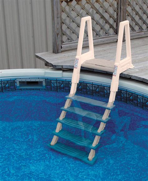 Creatice Above Ground Swimming Pool Deck Ladders with Simple Decor