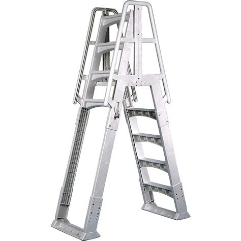 VinylWorks Slide Lock AFrame Ladder (White) Pool Supplies Canada